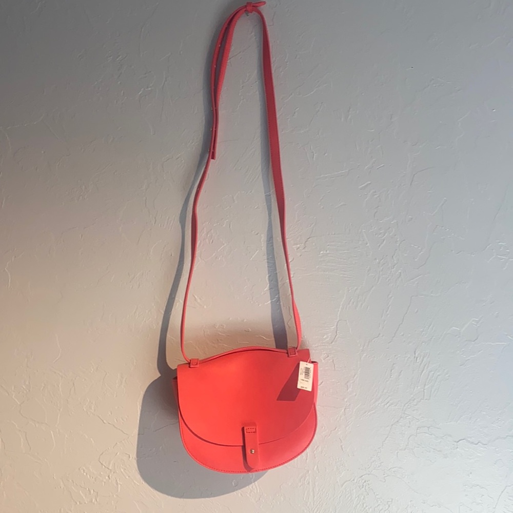Gap bright Red-Orange adjustable strap purse